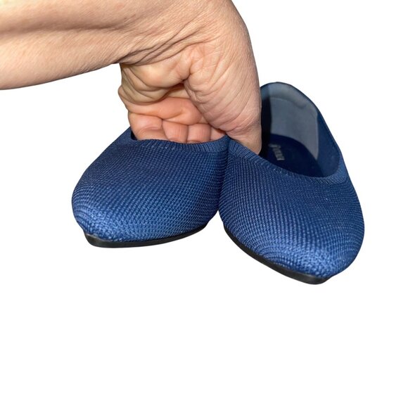 VIVAIA Aria Womens Size 39 Navy Blue Knit Pointed Toe Ballet Flats Casual - Picture 5 of 8